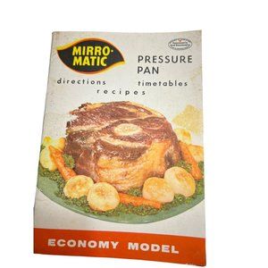 Vintage 1961 Mirro Matic Pressure Pan Directions Timetables Recipes Book Economy